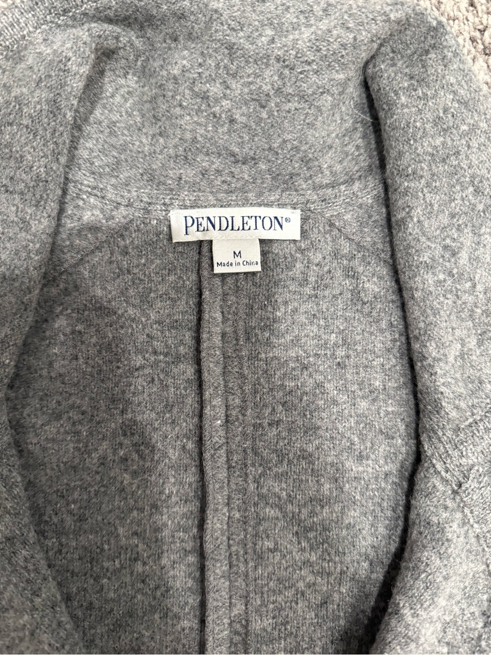 Pendleton Heather Gray Wool Cardigan Jacket - Picture 3 of 4